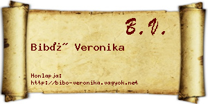 Bibó Veronika névjegykártya